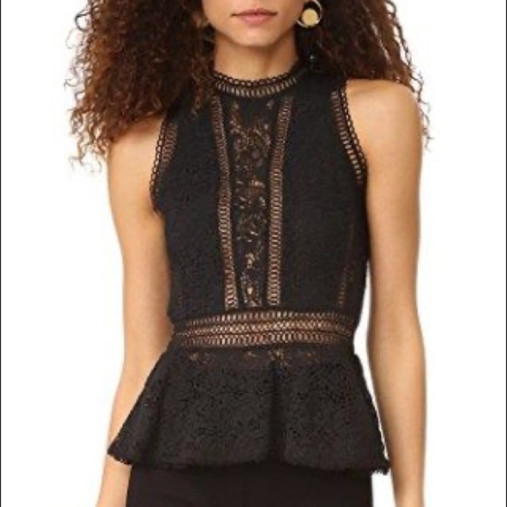 Rebecca Taylor blouse black size 6